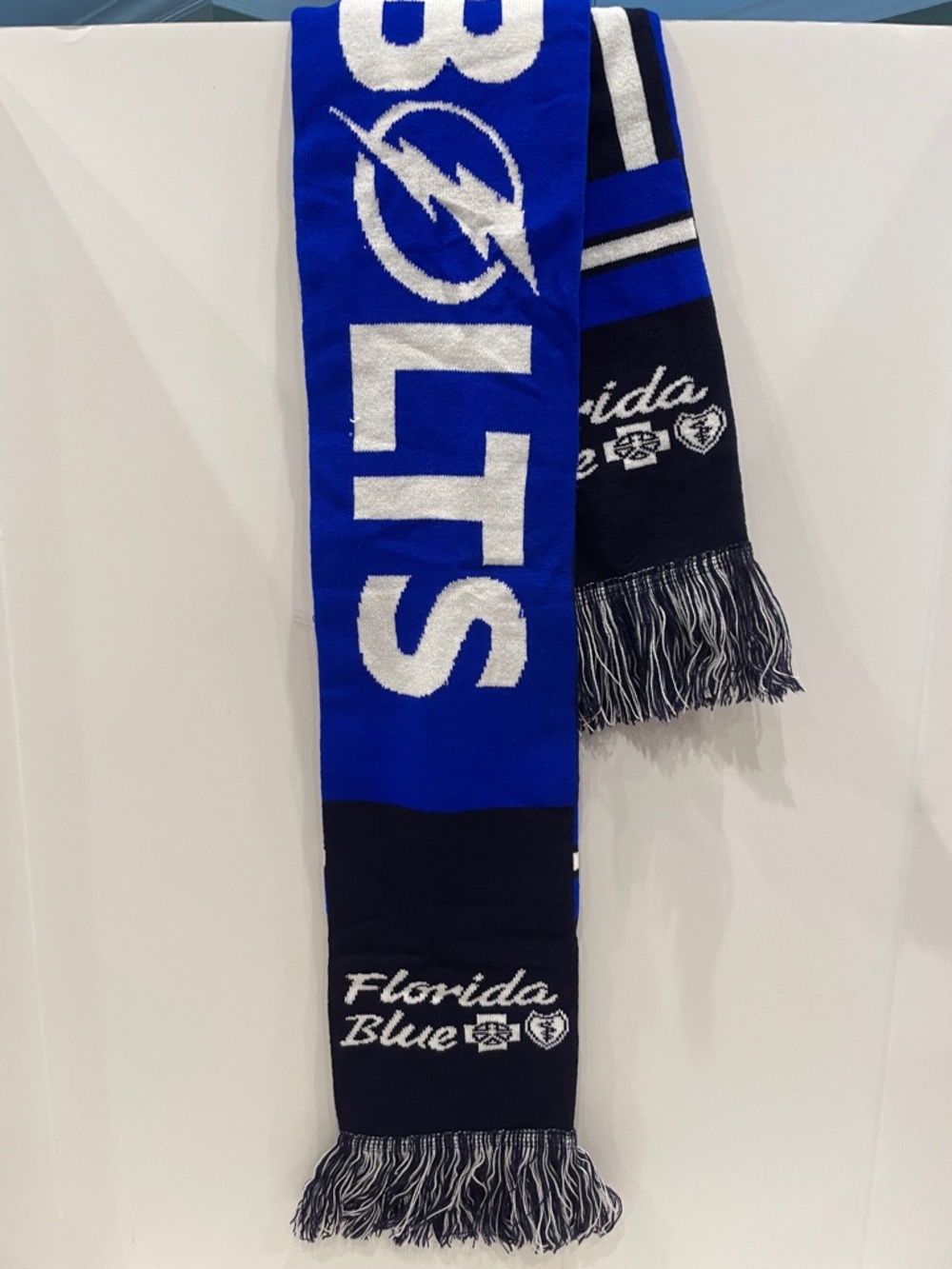 NHL Tampa Bay Lightning 'Bolts' Scarf in Blue and White